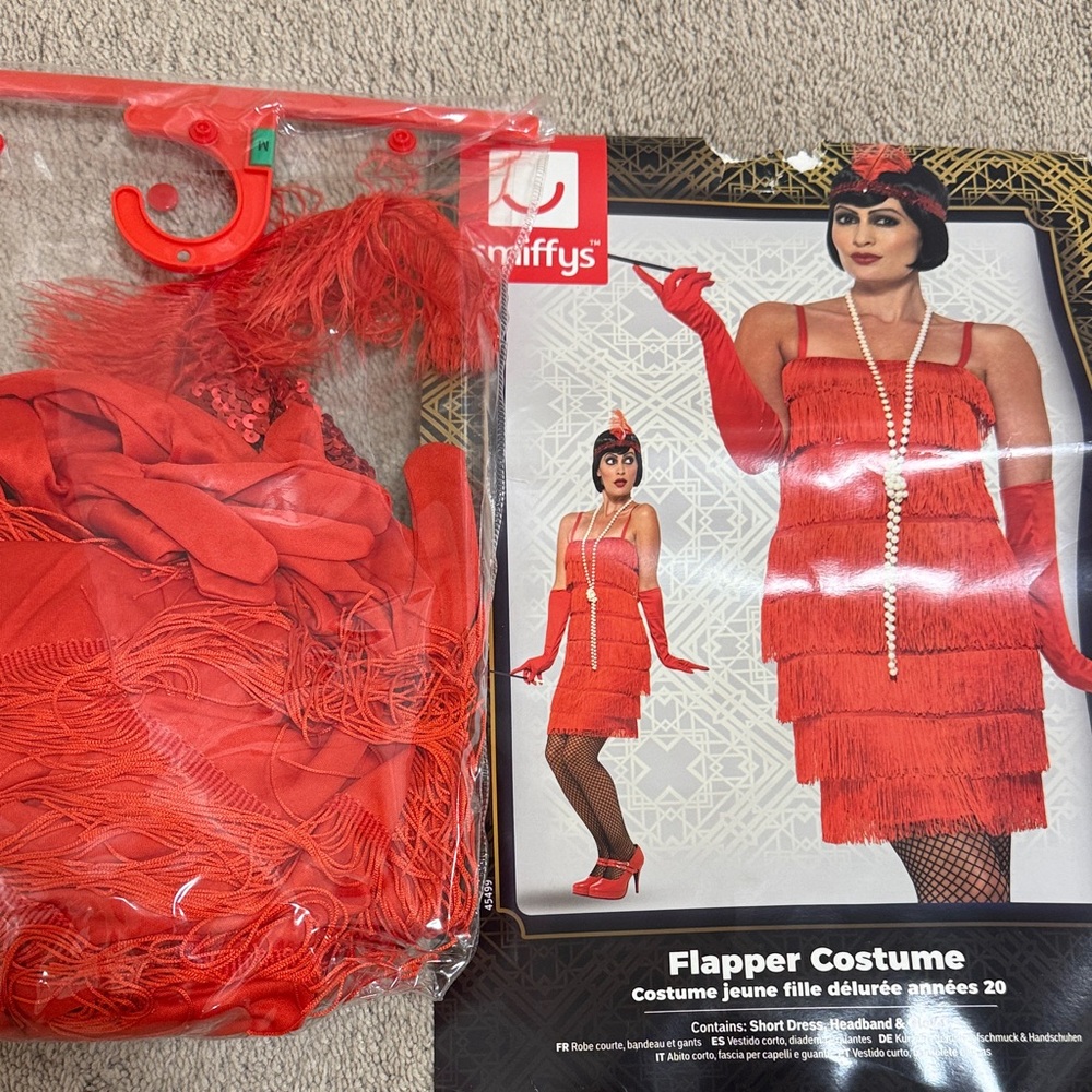 Smiffys Red Flapper Costume